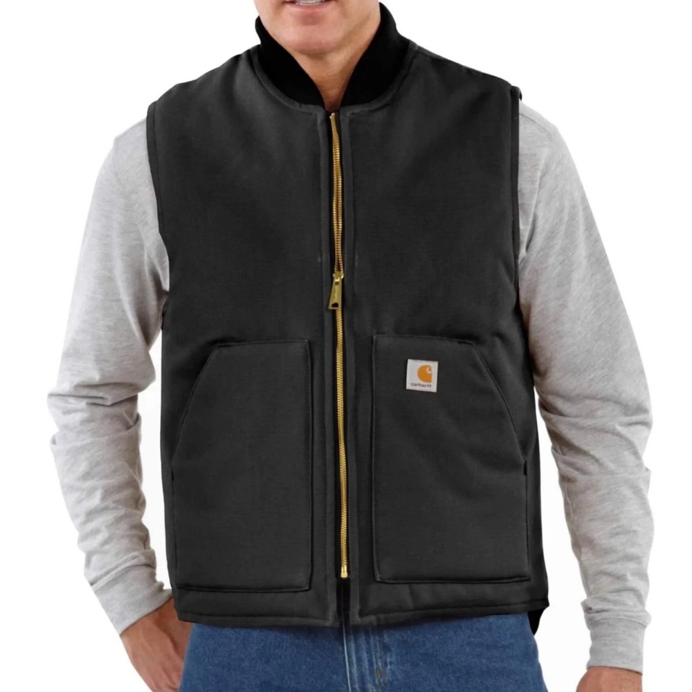 Carhartt V01 Insulated Relaxed Fit Rib Collar Gilet Work Duck Vest OV0001-M  2XL